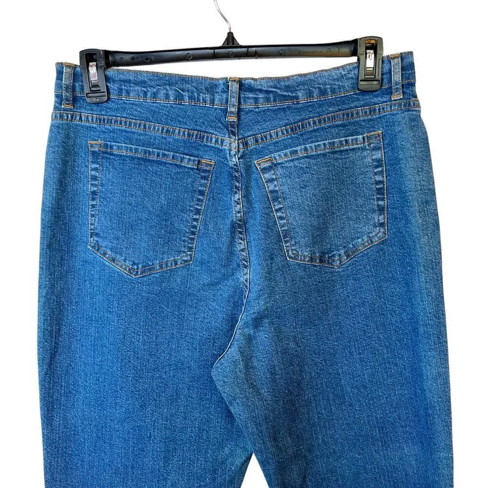 NYDJ Stretch Jeans Straight Leg in Blue Women's Size 16